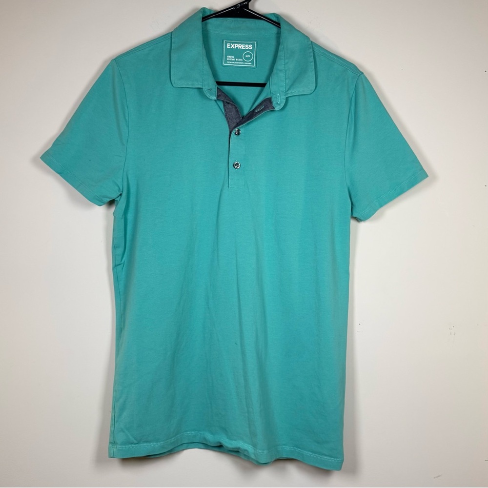 Express Men's Aqua Polo Shirt